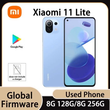 Global Firmware Xiaomi Mi 11 Lite 5G Snapdragon  4250mAh HyperOS 800nits Bluetooth 5.2 Side Fingerprint Used Phone No Charger