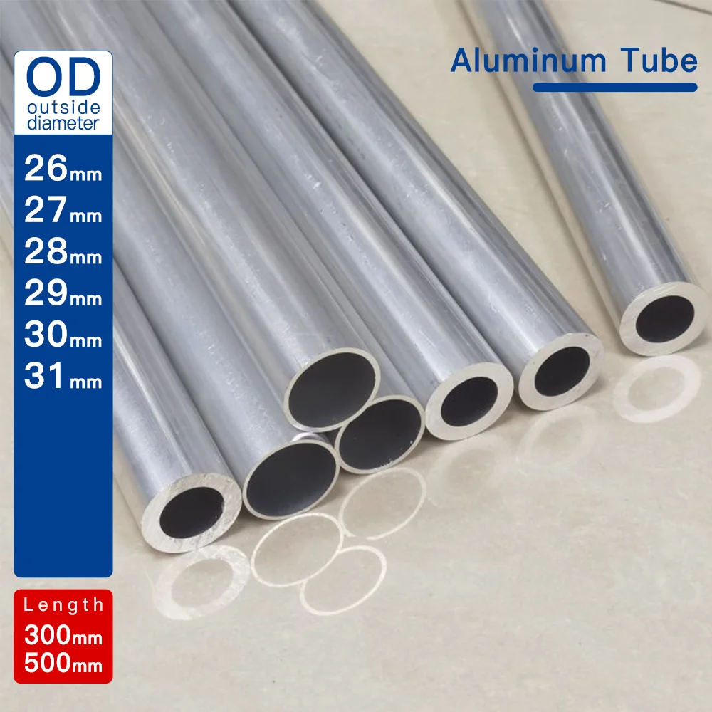 Aluminiumrohr OD26-31mm Länge 300mm 500mm Rundes Aluminiumlegierungsrohr Gerade Großer Außendurchmesser 6063 Dicke 0,5-11mm – Detail 1