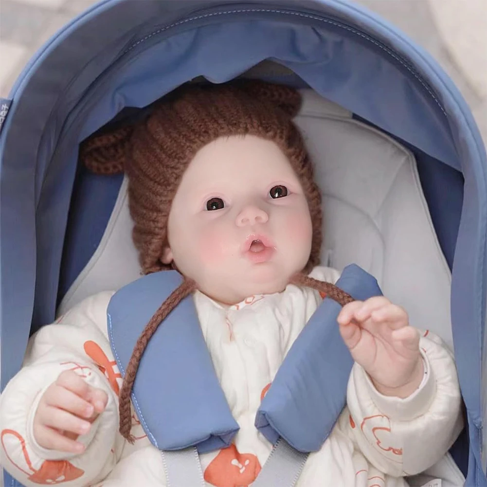 U-charmmore 47cm 3KG Girl Full Silicone Reborn Baby Silicone Reborn Doll Full Body Silicone Girl Real Newborn Baby Kid's Gift 3