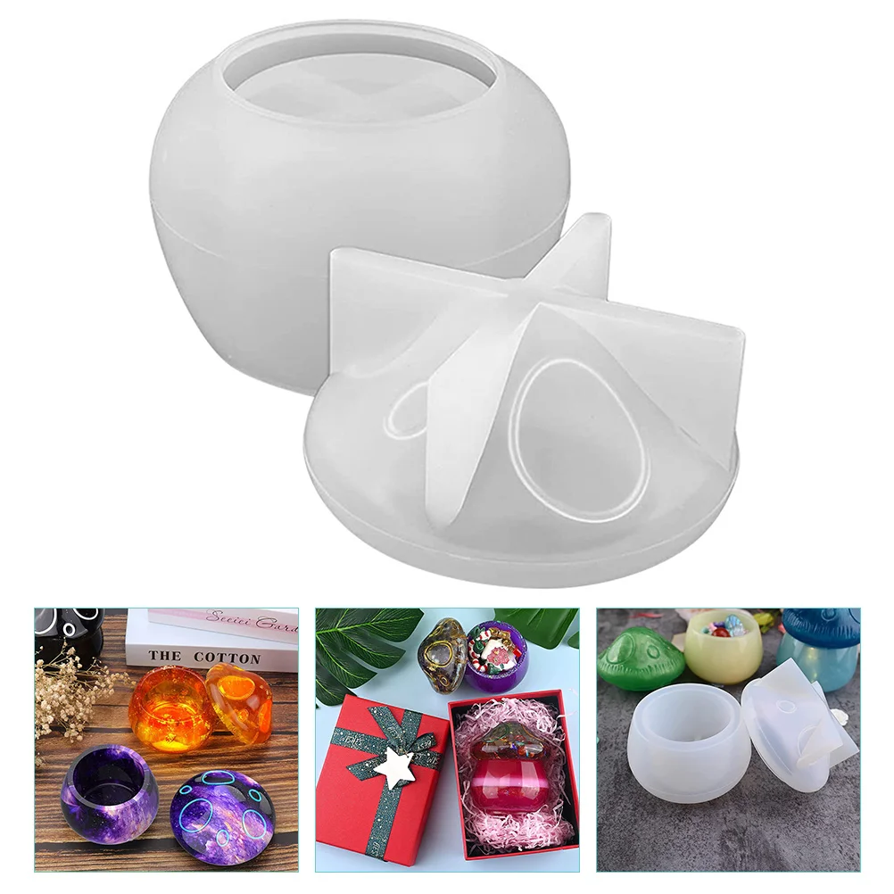 

Mushroom Silicone Mold Resin Crafts DIY Epoxy for Molds with Lid Jar Casting Silica Gel Supplies Making