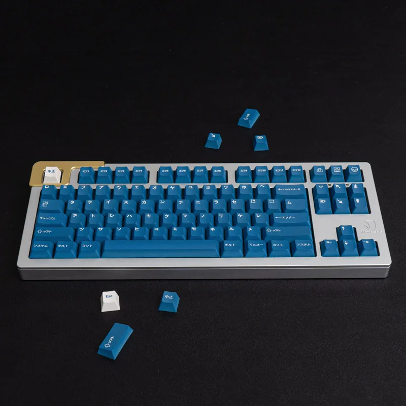Gmk Wob Katakana Large Pbt Keycap Grupo Perfil Cereja Dye-sub Personalizado Japonês Personalidade Keycaps para Teclado Mecânico Azul - Imagem 2