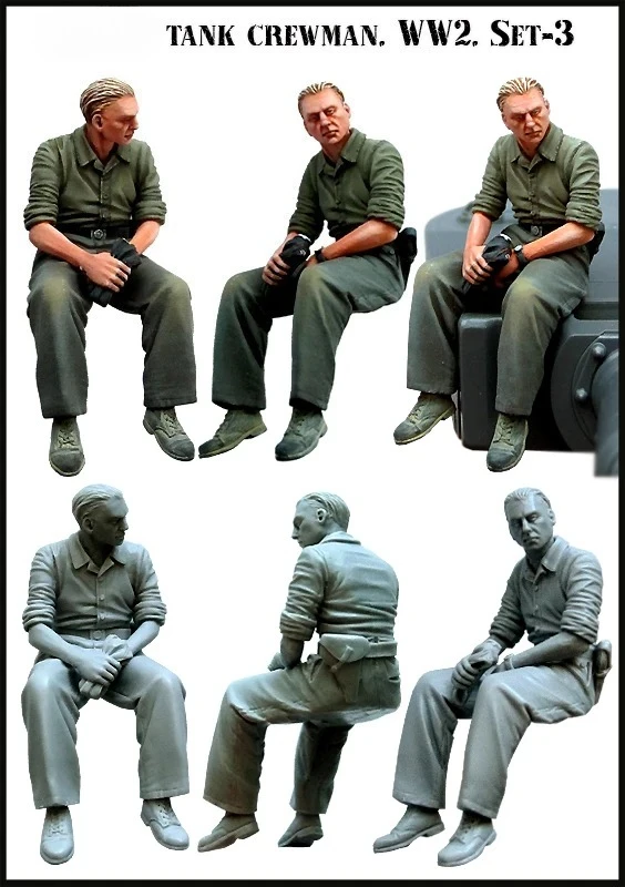 1/35 스케일 수지 피규어 모델 키트-C217 역사적인 군사 장면 레이아웃 모델링..