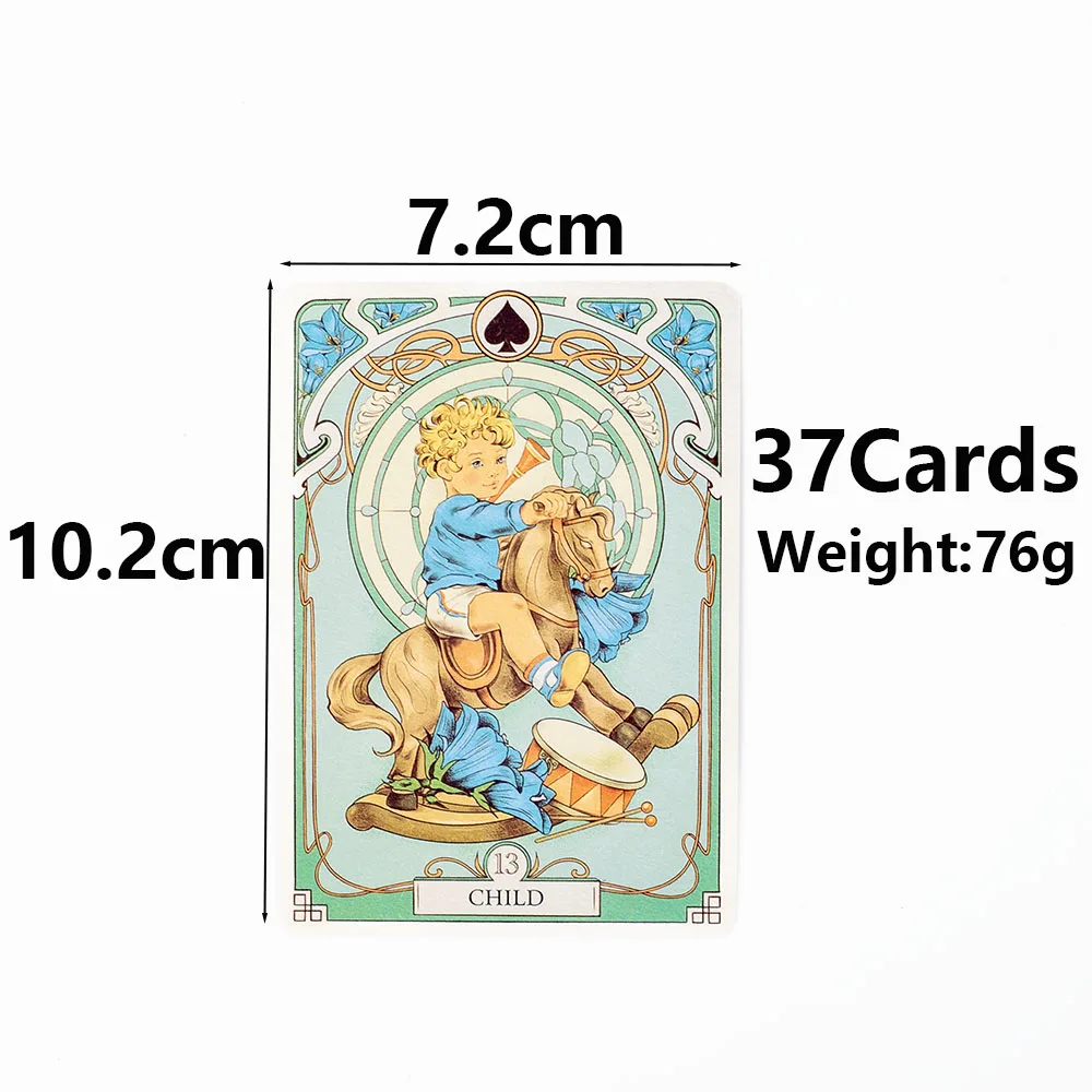 Cards 37Pcs Romatic Lenormand Tarot Deck Full English Version Oracles Deck For Girl Board Games 10.2*7.2Cm