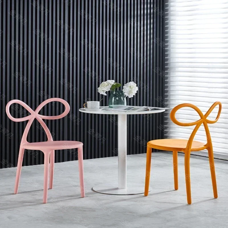 Nordic Butterfly Makeup Chair Plastic Dressing Stool Simple Household Nail Chair for Bedroom Minimalist Vanity