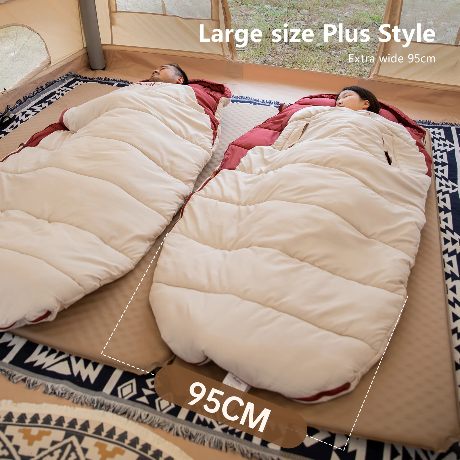BISINNA XL Sleeping Bag Lightweight Warm&Cold Weather 3-4 Seasons for Adults Wearable Sleeping Bag Waterproof 6