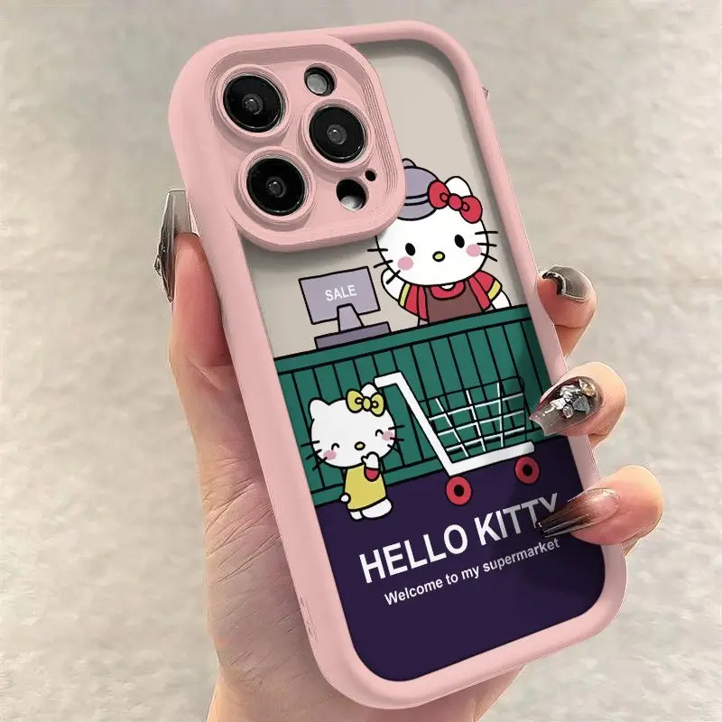 thumbnail image 1 of Sanrio Hello Kitty Cat Pom Purin TPU Soft Phone Case for iPhone 15 14 13 12 11 Pro Max XR XS X 7 8 Plus SE2 Silicone Cover Funda, 1 of 5
