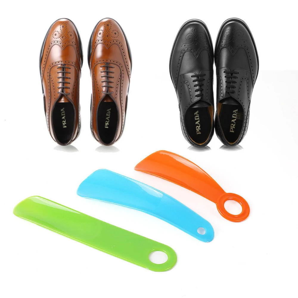 Shoe Horns Professional Black Plastick Shoe Horn Spoon Shape Shoehorn Shoe Lifter Flexible Sturdy Slip Portable Home Accessories 3