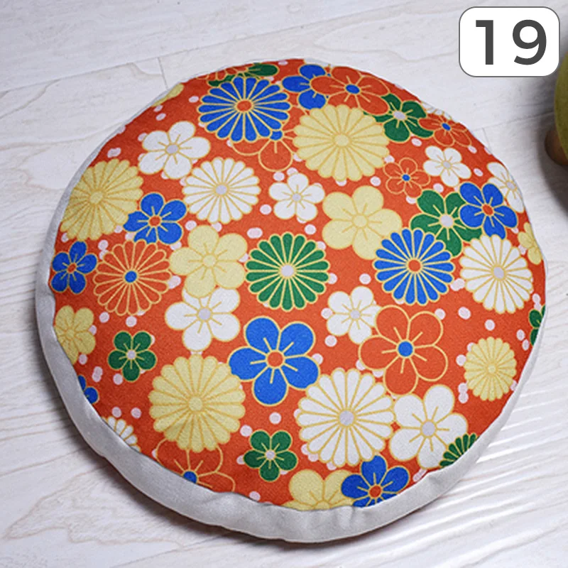 Cuscino Da Pavimento Rotondo Mandala Life ART 60x20 Cm - Federa Marocchina Fatta A Mano In Cotone Per Soggiorno E Meditazione