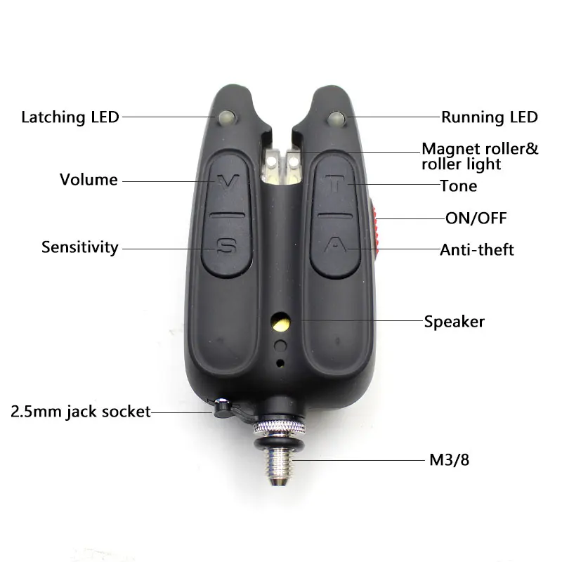 Carp Fishing Bite Alarm Tackle Waterprooft PCB Illuminated