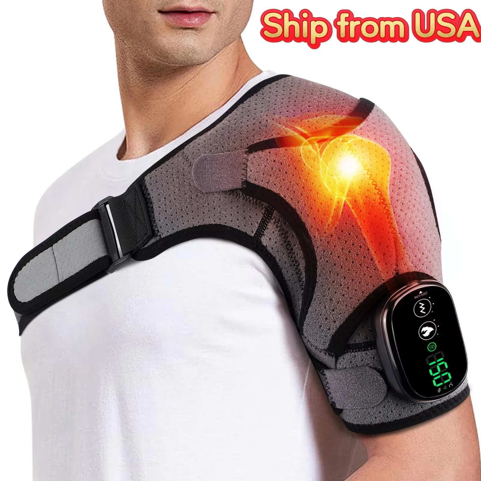 Vibrating Electric Heating Shoulder Support Belt