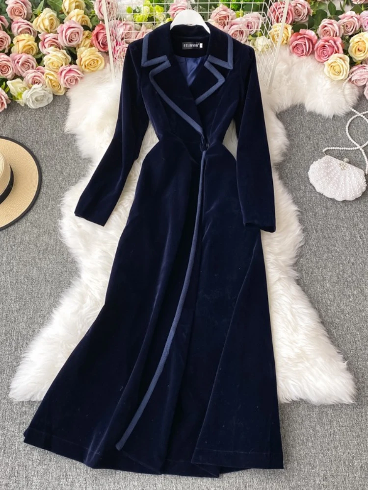 chinese dress ladies Black Hooded Wool Coat Women – Fit and Flare Belted Winter Coat Black / Custom Order