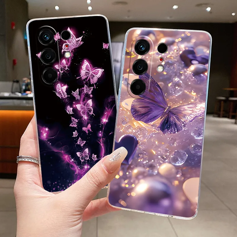 Butterfly Bow Protective Transparent Soft Silicone Phone Case