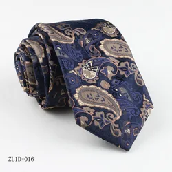 Elegant Navy Paisley Neckties - Business & Wedding Formal Accessories (No.16)