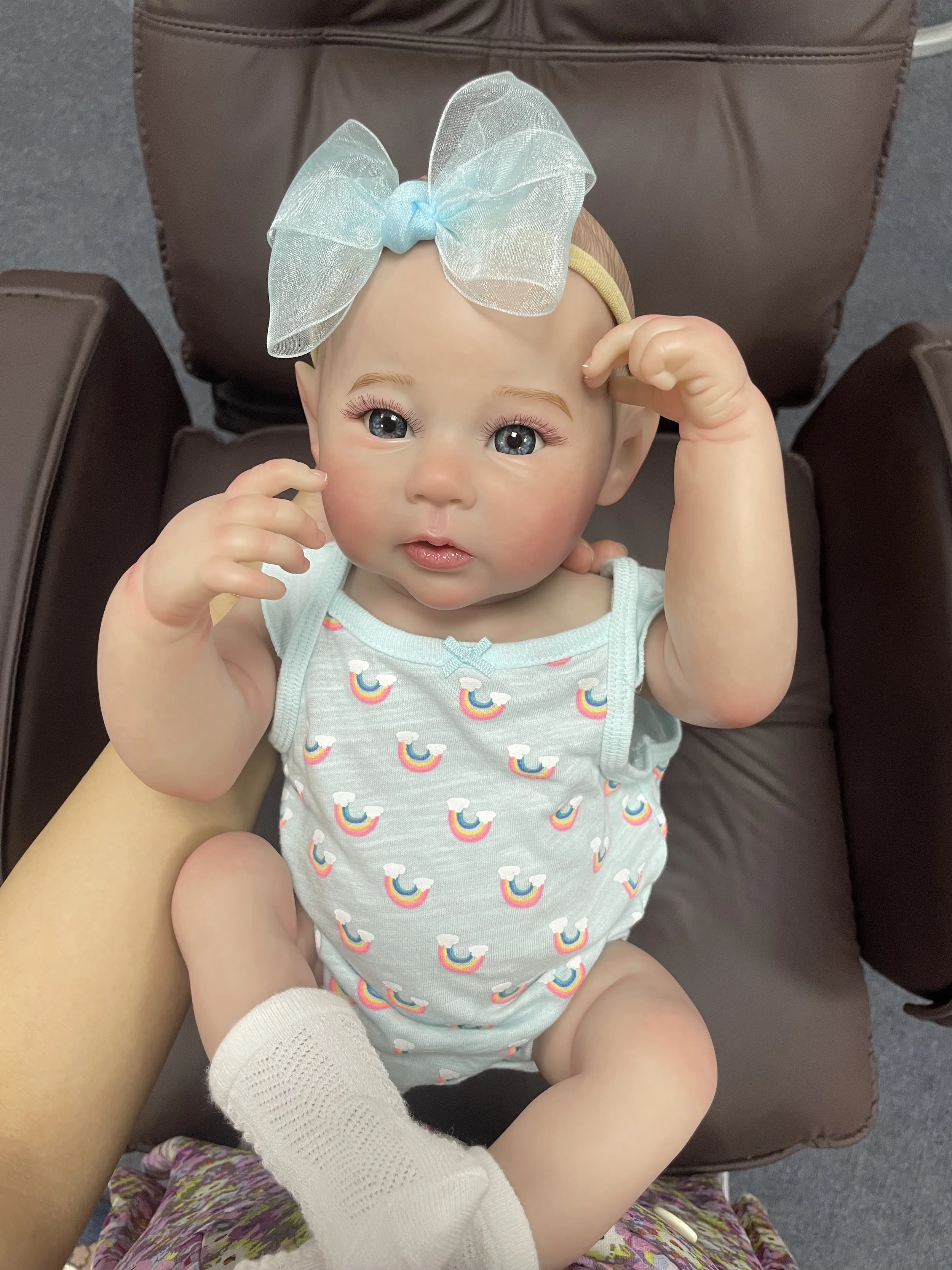 18 インチレイヴン全身シリコーンビニール女の子洗えるリボーン