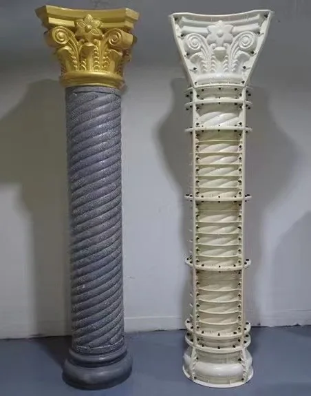 Villa House Decorative Plastic 25cm Diagoal Stipes Concrete Column Pillar Mold Parts