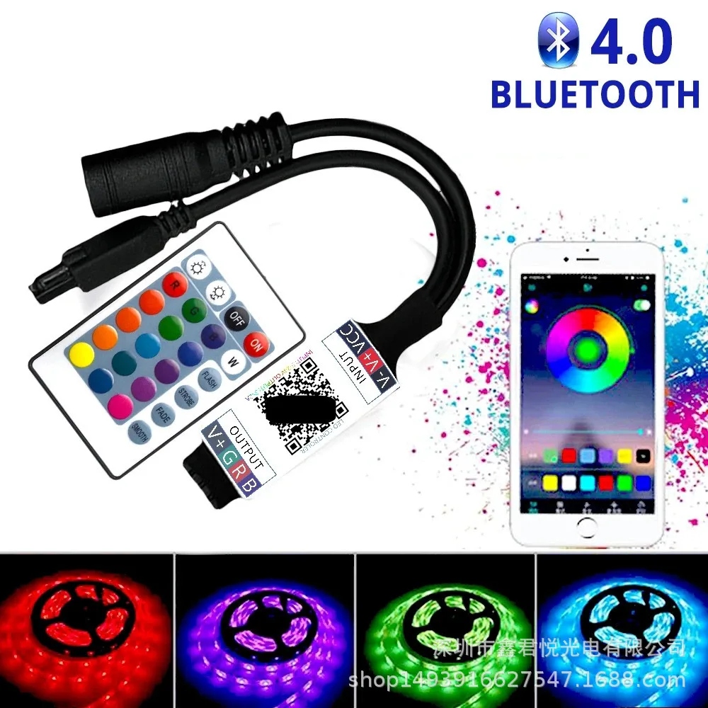 Пульт дистанционного управления 12 В постоянного тока RGB IR, 24 клавиши,  телефон 3 контакта, мини Радиочастотный пульт дистанционного управления для  светодиодной ленты, модель 2835/3528/5050/5730/5630 | AliExpress