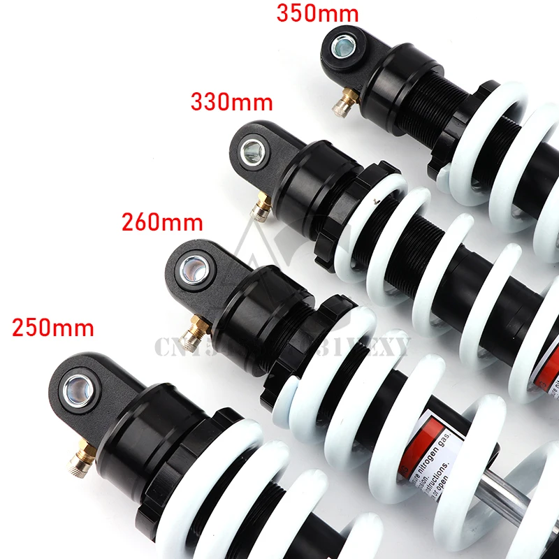 250mm, 260mm, 270mm 사이즈의 오토바이 및 스쿠터용 프론트 및 리어 완충기 서스펜션용 수철, ATV 및 골프카트용 피트더트바이크 50cc-150cc까지 다양한 모델에 적합 10 오프로드 모토 피트 쿼드 더트 바이크용 오토바이 충격 흡수 서스펜션, 더트 바이크 카트, 250mm, 260mm, 330mm, 350mm