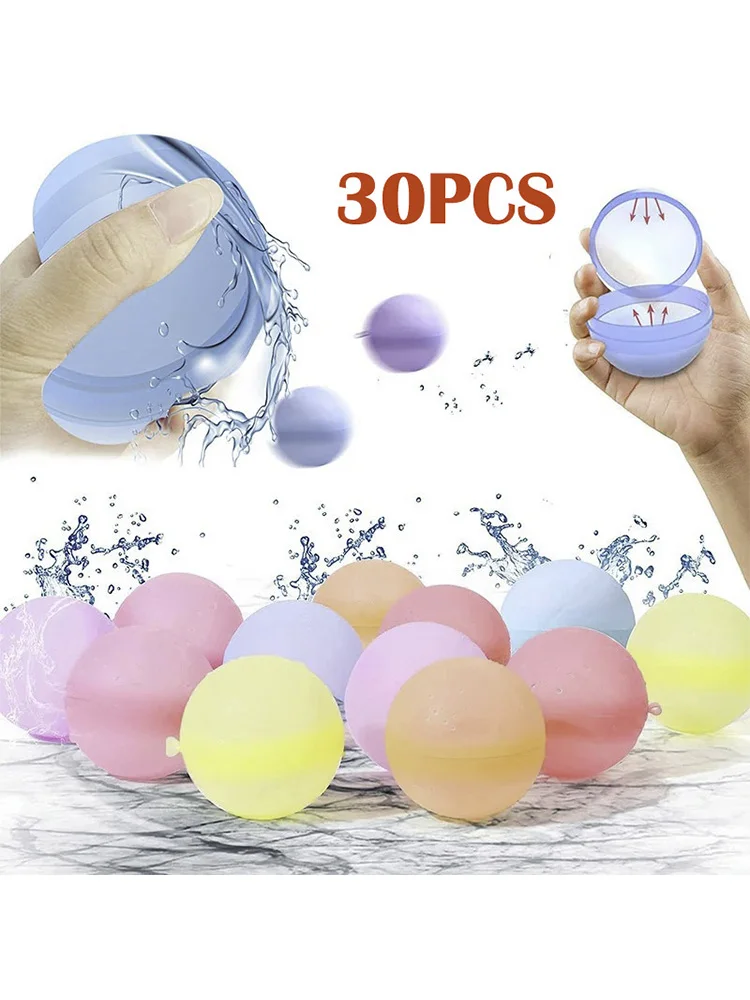10-30pcs Reusable Water Balloons Toys  Water Bomb for Summer Games Children's Adults Outdoor Activities Toy Gifts 2