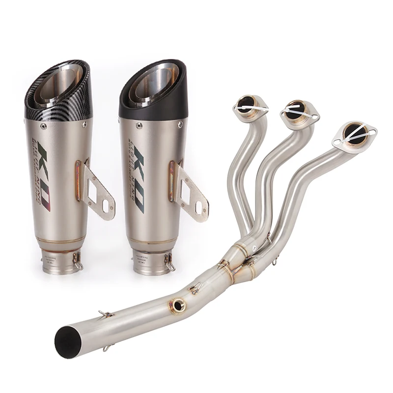 Motorcycles Exhaust System Muffler Header Mid Pipe Stainless Steel For Yamaha TRACER 900 900GT 15-20 Slip On Without DB Killer