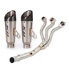 Motorcycles Exhaust System Muffler Header Mid Pipe Stainless Steel For Yamaha TRACER 900 900GT 15-20 Slip On Without DB Killer