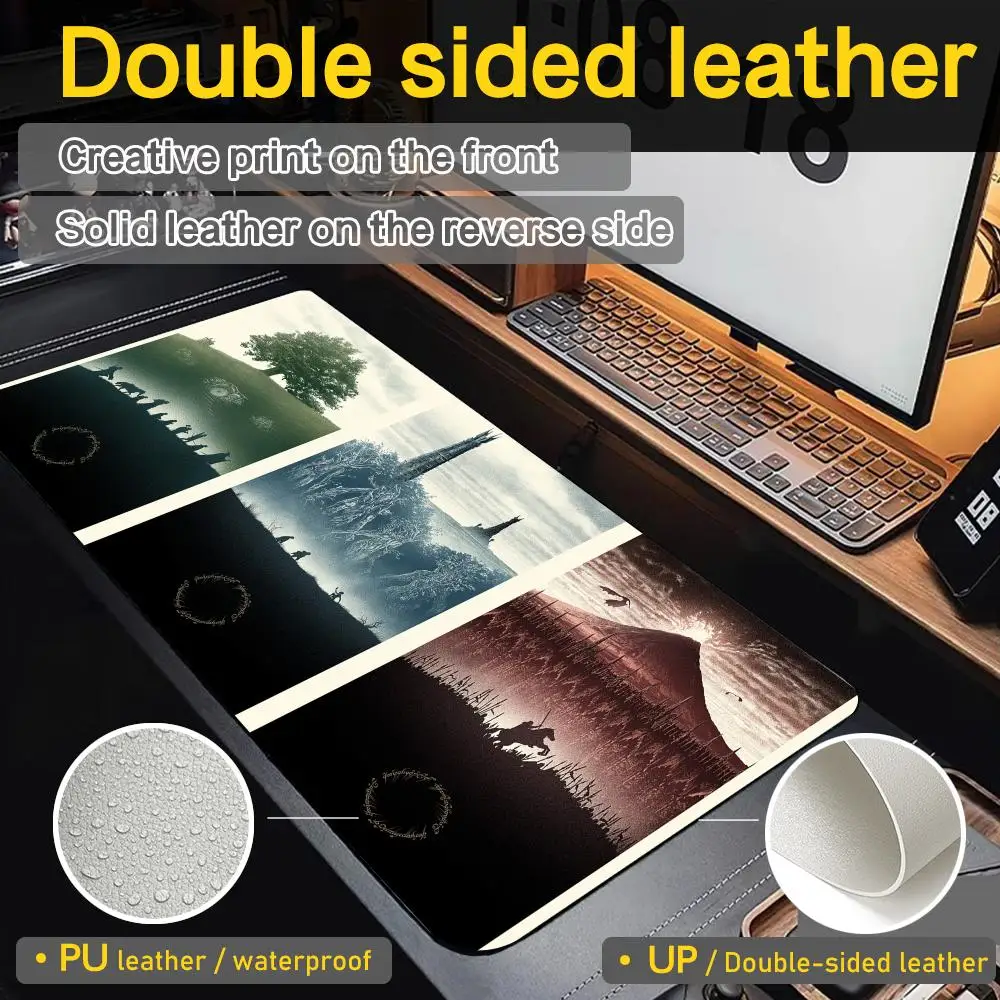 

Movie Rings Mouse Pad Leather portable Mouse Pad Double-sided Waterproof Soft Durable Comfortable Touch Desk Mat Large Mousepad