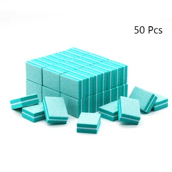 Nail Art Buffing Block - White Sponge File for Smooth Manicure & Pedicure Excellence (Green - 50pcs)