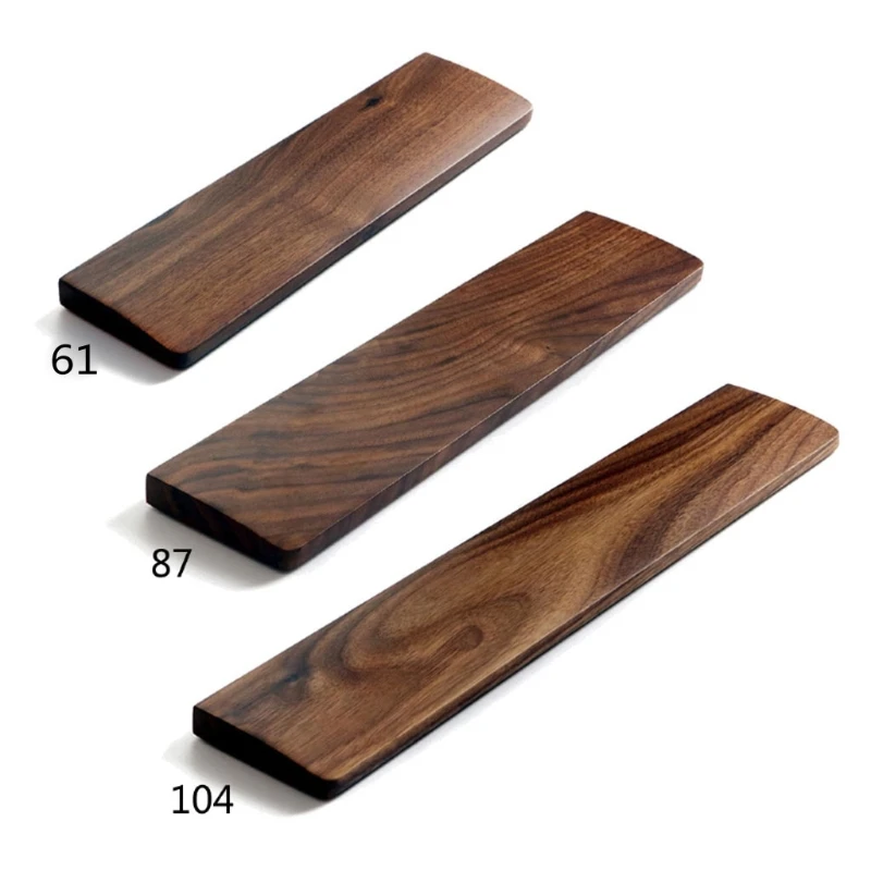 Descanso Pulso para Teclado Nogueira Descanso para Pulso Mouse Pad Maciça Protetor Pulso