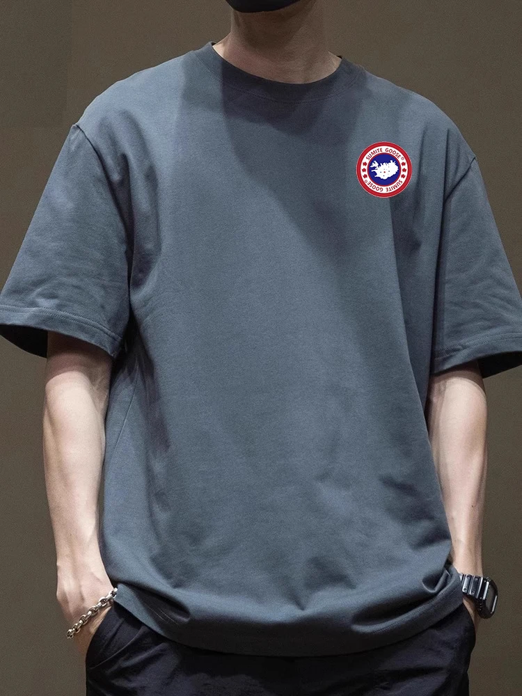 تي شيرت رجالي صيفي فاخر للترفيه عالي الجودة مطبوع...