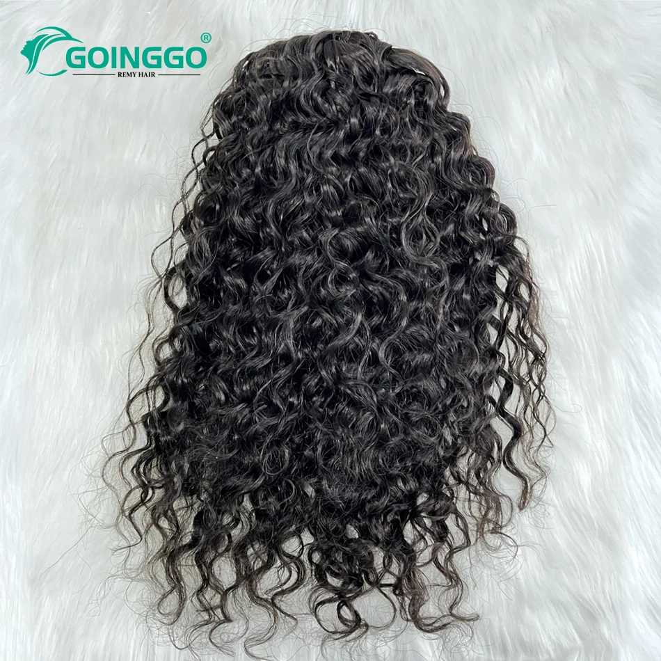 Wet And Wavy Drawstring Ponytail Ocean Wave Long Curly Hair Ponytail Human Hair Thick 140 160g 100% Remy Human Pony Tail human hair extensions