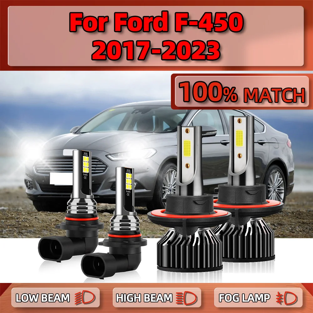 

H13 LED Headlight Bulbs 240W 40000LM Car Lights 12V CSP Chip Fog Lamp 6000K For Ford F-450 2017 2018 2019 2020 2021 2022 2023