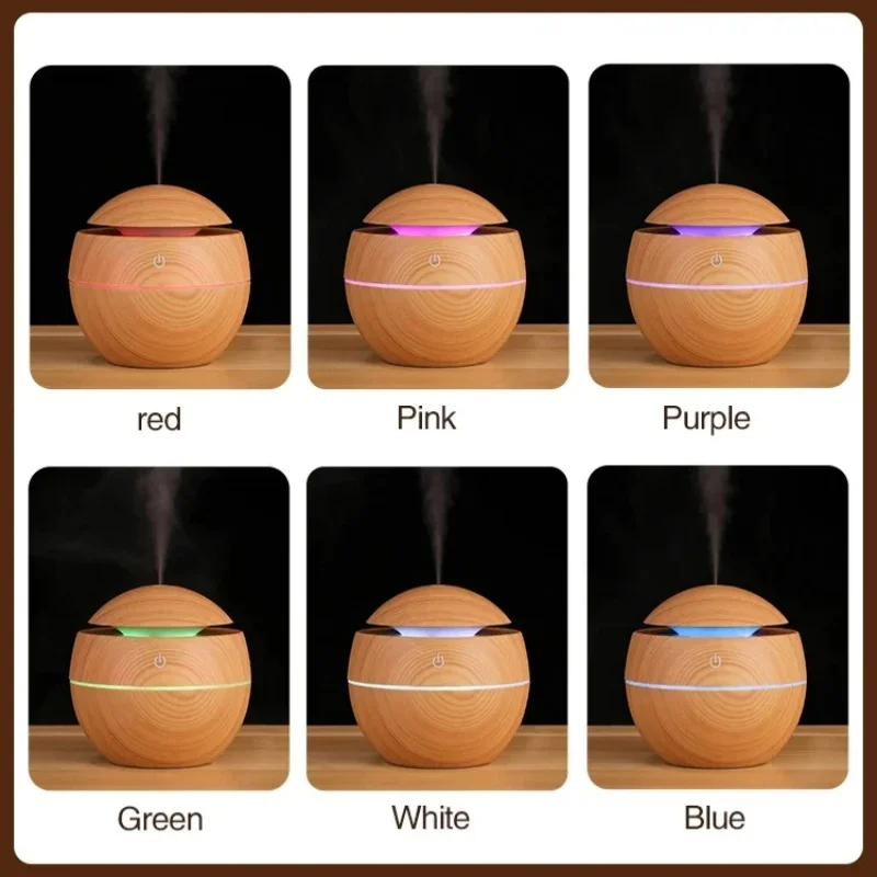 Mini Air humidifier home wood grain Mushroom humidifier USB Ultrasonic cold mist sprayer Aroma diffuser Purifier colorful