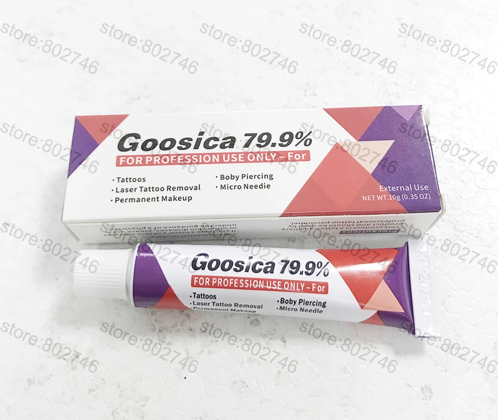 79.9% Goosica Tattoo Cream Before  Permanent makeup Body Eyebrow Eyeliner Lips 10g