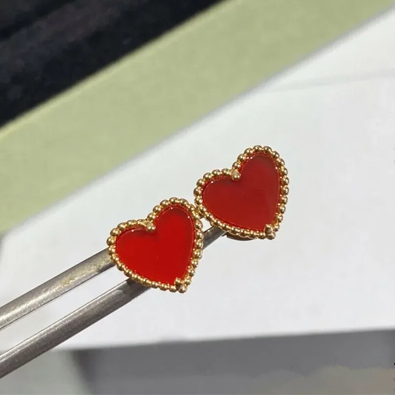

Fashion New Rose Gold Heart shaped Earrings for Women Sweet, Simple, Exquisite Luxury Brand Jewelry Party Christmas Gift