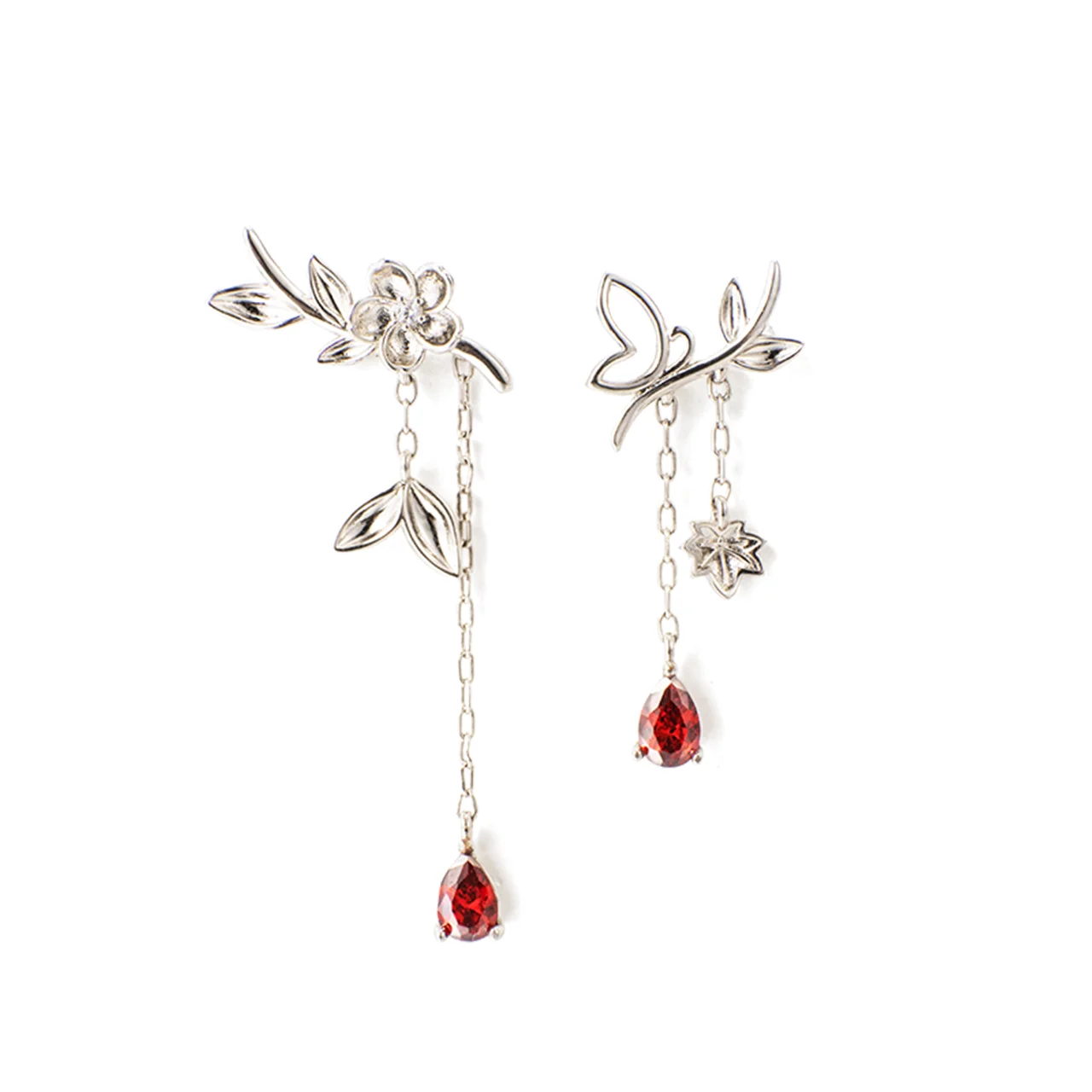 

Серьги-гвоздики для ушей S925, зажим для ушей Tian Guan Ci Fu TGCF Hua Cheng Xie Lian, цветы для пар, Официальный подарок на Рождество и день рождения
