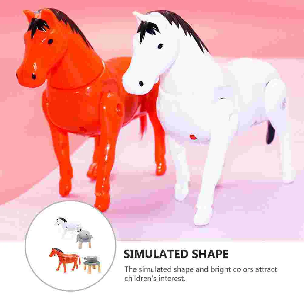 

2Pcs Creative Labor Toys Simulated Horse And Mill Toy for Kids Random Color