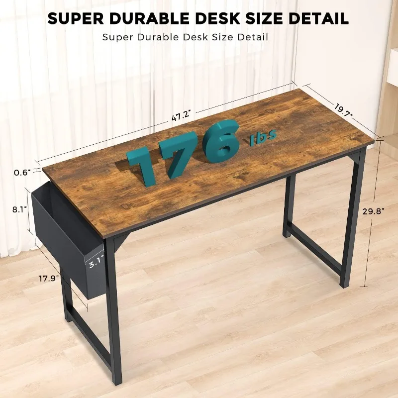 48 Inch Office Computer Desk Modern Simple Style Writing Study Work Table 3