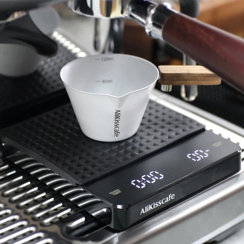 AliKisscafe Kaffeewaage mit Timer, digital, wiederaufladbar, 0,1 g, hochpräzise Barista-Zubehör, Werkzeuge, Küchenmesswaage – Detail 10
