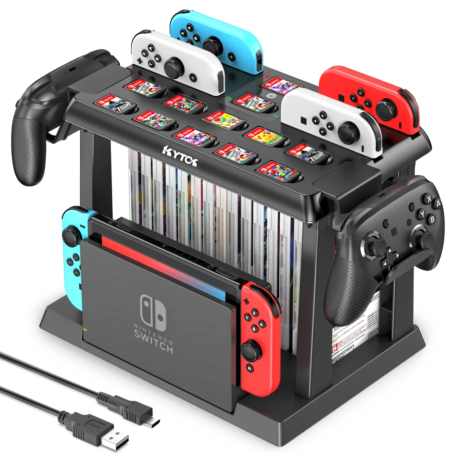 Support de stockage pour Nintendo Switch, accessoires de commutation  support organisé pour Nintendo Switch Console Bundle Joy-Cons Pro 