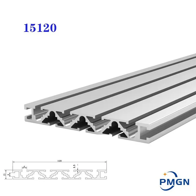 15120อลูมิเนียม15120 Extrusion โลหะผสม6063-T5 1-1000มม.ความยาว Anodized Linear 15X120มม.สำหรับ CNC DIY 3D เครื่องพิมพ์ 1