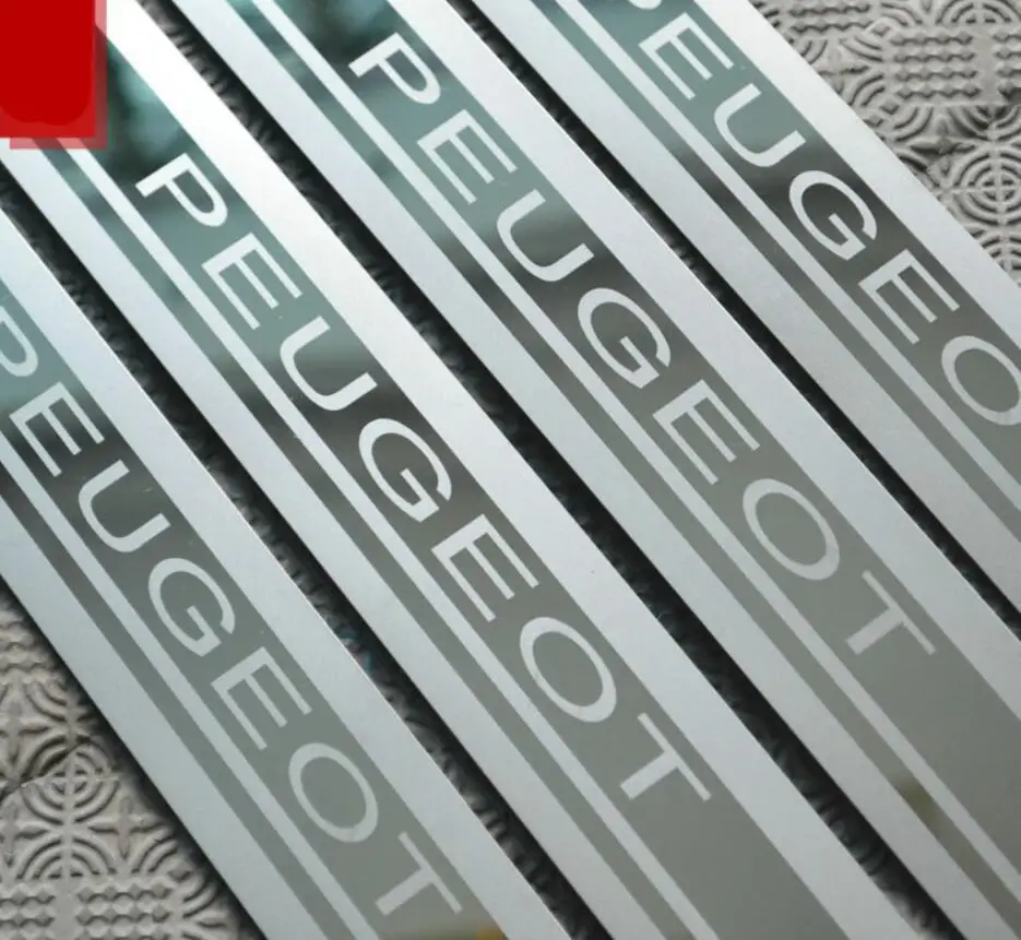 Stainless Steel Door Sill Fit for Peugeot 308 408 508 3008 2008 307 Scuff Plate auto accessaries car styling cover 1