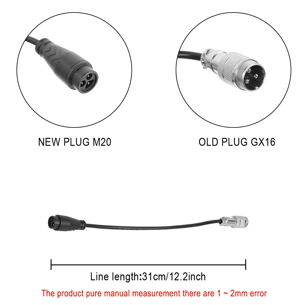 Ladeadapter zur Umrüstung von altem GX16 3-Pin auf neuen Stecker für Dualtron/TEVERUN Elektroroller MINIMOTORS Übertragungskabel – Detail 13