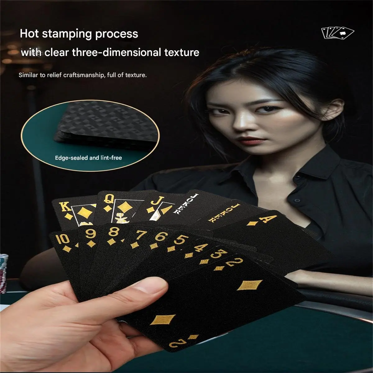 1pcs playing cards pvc plastic high value waterproof anti-folding tyrant gold playing cards wear-resistant dirt-resistant washab