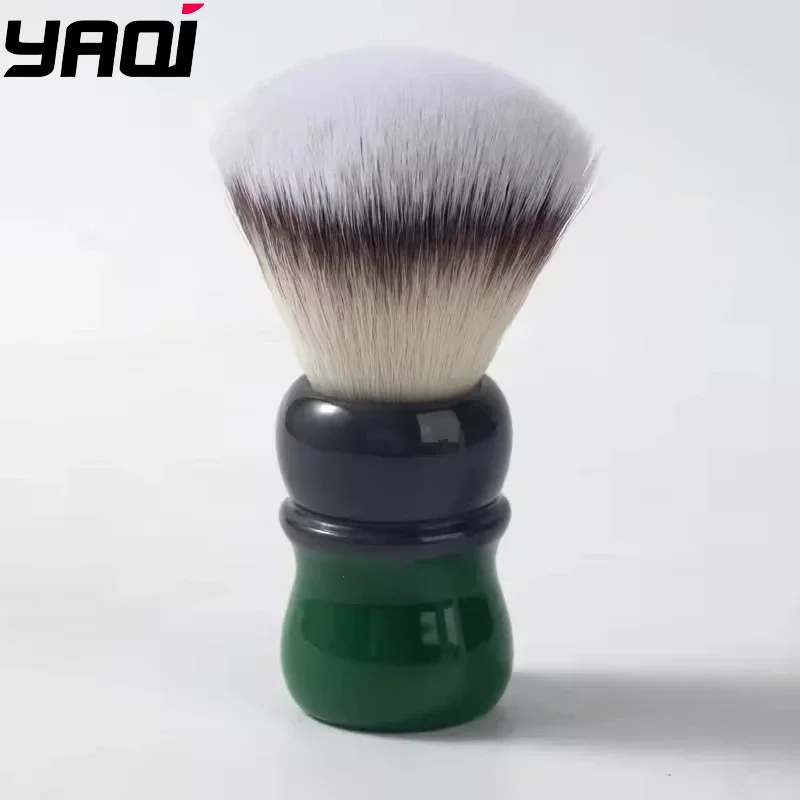 2026년 신제품 YAQI 모카-말차 면도 브러쉬 26mm 합성모 레진 핸들 | 남성용 여행용 수염 관리 선물 세트