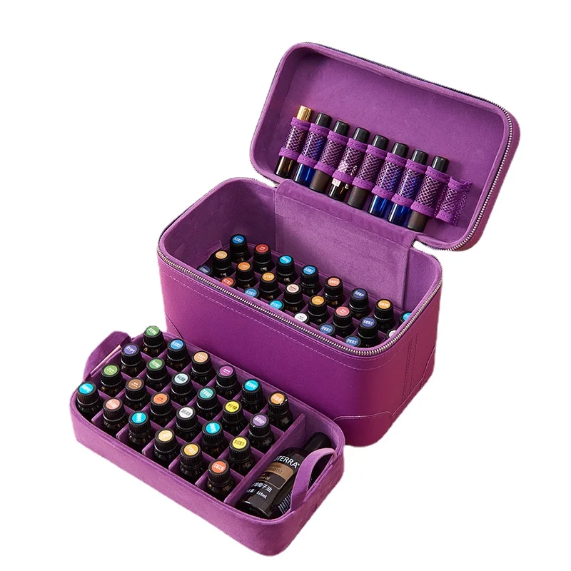 

Essential Oil Case for DoTERRA 66Slots 15ml 10ml 2ML Travel Storage Box for Essential Oil Perfume Aromatherapy Storage Organizer