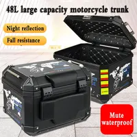 Big Motorcycle Trunk Waterproof Motorcycle Tail Bag 48L Rear Box 오토바이 리어백 Motorcycle Accessories Abs Box 1