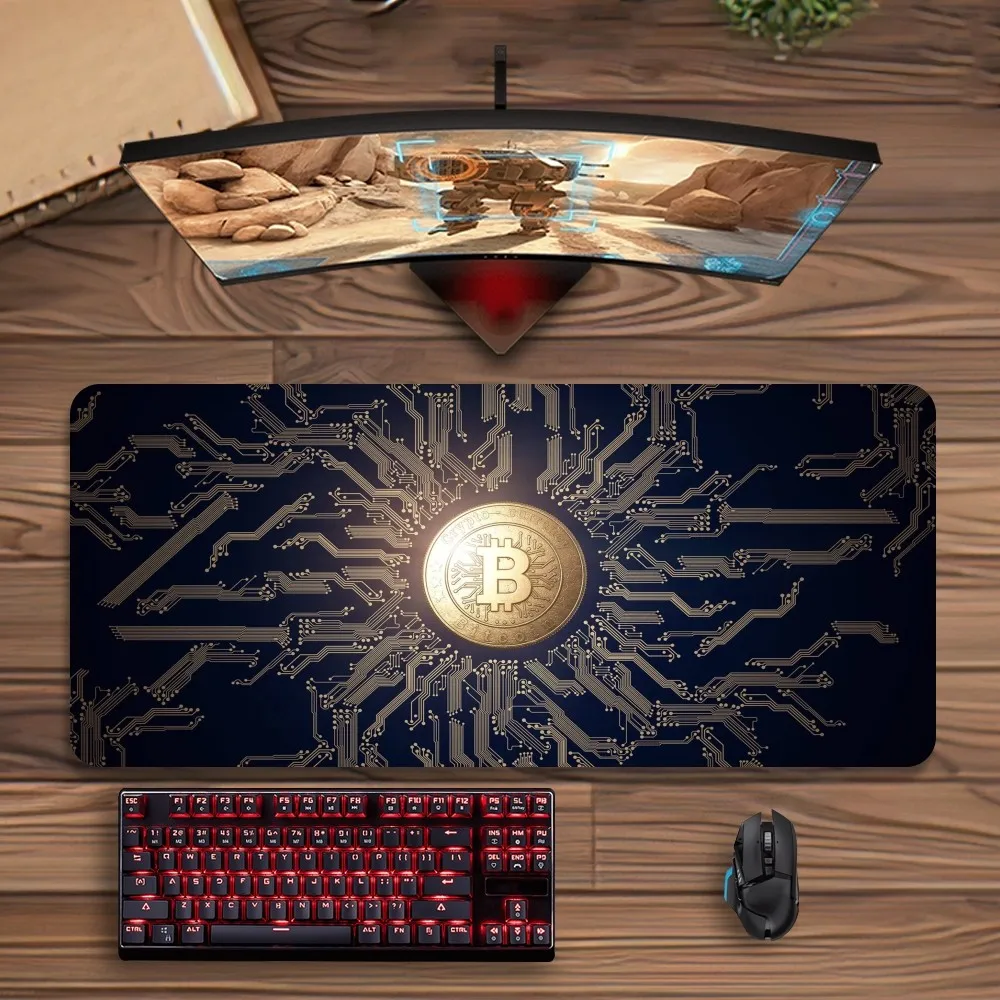 Bitcoin Mousepads Monster Large Mouse Mat Big Desk Pad Non Slip Game Rubber Mouse Pad Big Keyboard Mats Mouse Pad 2