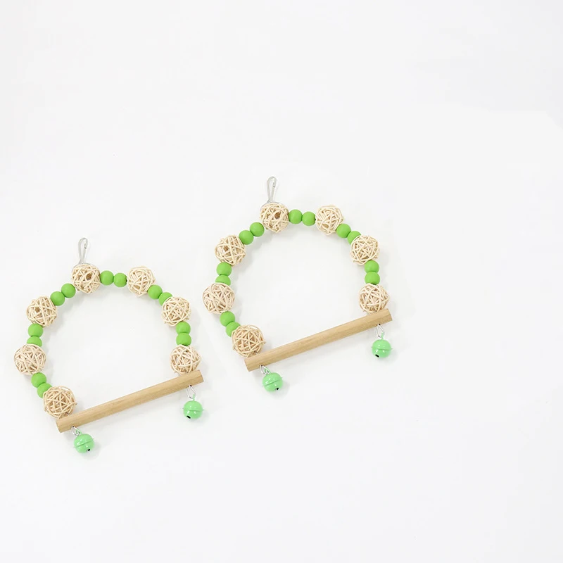Bird Swing Wooden Parrot Swing Toy Bird Cage Stand Hanging Chewing Toys Training Toy For Parakeet Budgie Parrot Hammock попугаи