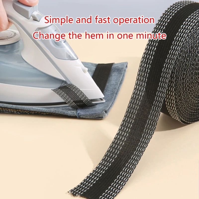 

10Meter/10.9 Yards Iron-on Hem Tape for Suit Pants-Jeans DIY Sewing Pants-Edge Shorten Self-Adhesive Iron-on Fabric Tape