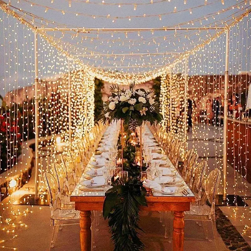 Enchanting LED Curtain String Lights - Perfect for Weddings, Holidays, and Parties