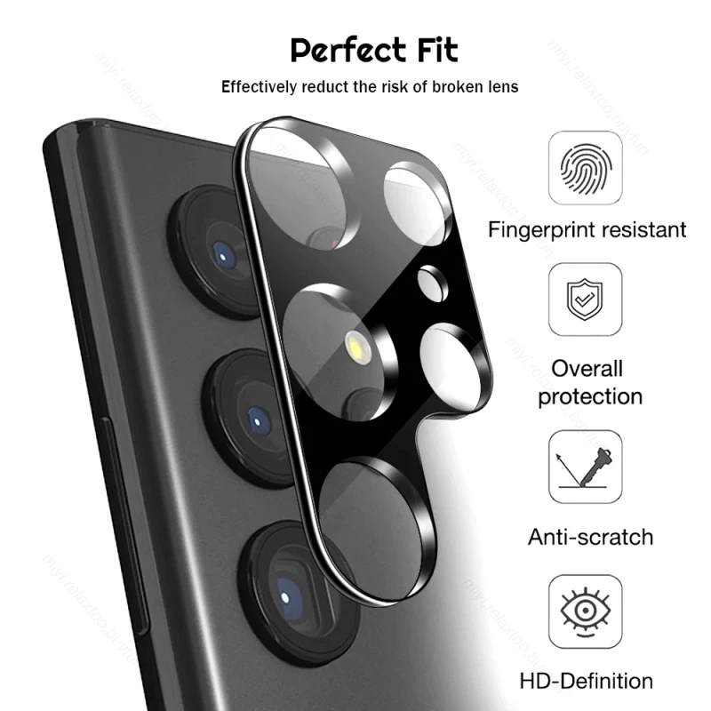 3-Pack 3D Tempered Glass Camera Lens Protector